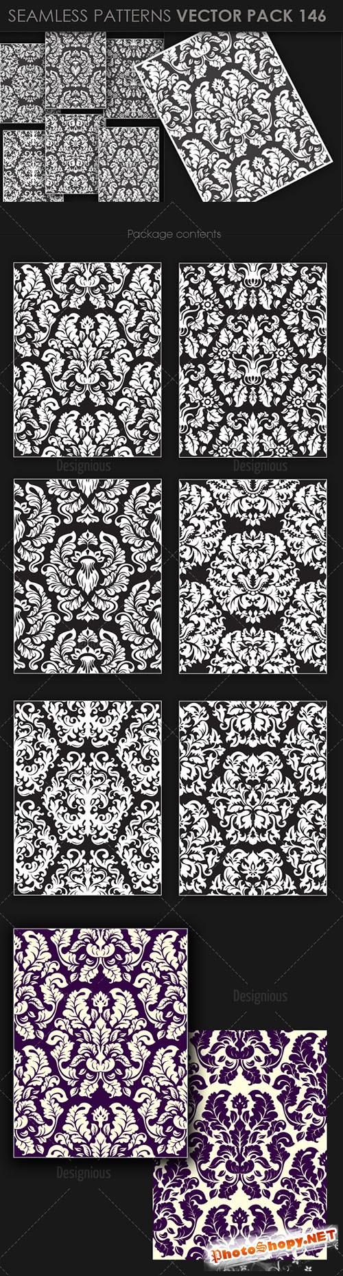 Seamless Patterns Vector Pack 146