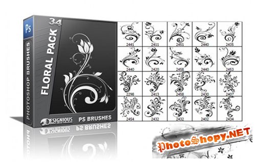 Floral Photoshop Brushes Pack 34