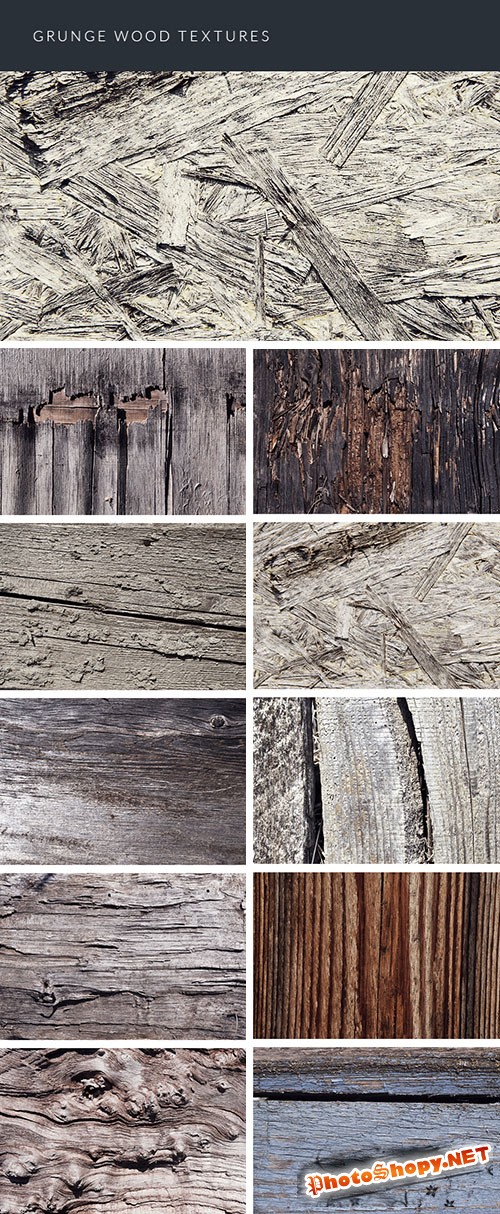 Grunge Wood Textures Set