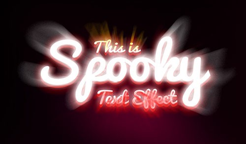 Spooky Text Effect PSD Template