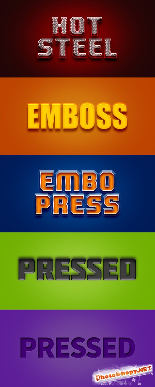 5 Photoshop Text Styles