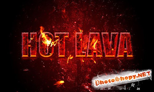 Hot Lava Photoshop Text Effect