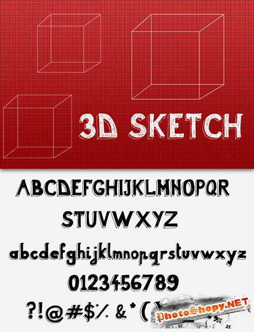 3D Sketch Fonts (REUPLOAD)