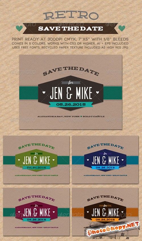 GraphicRiver - Retro Save The Date 759087