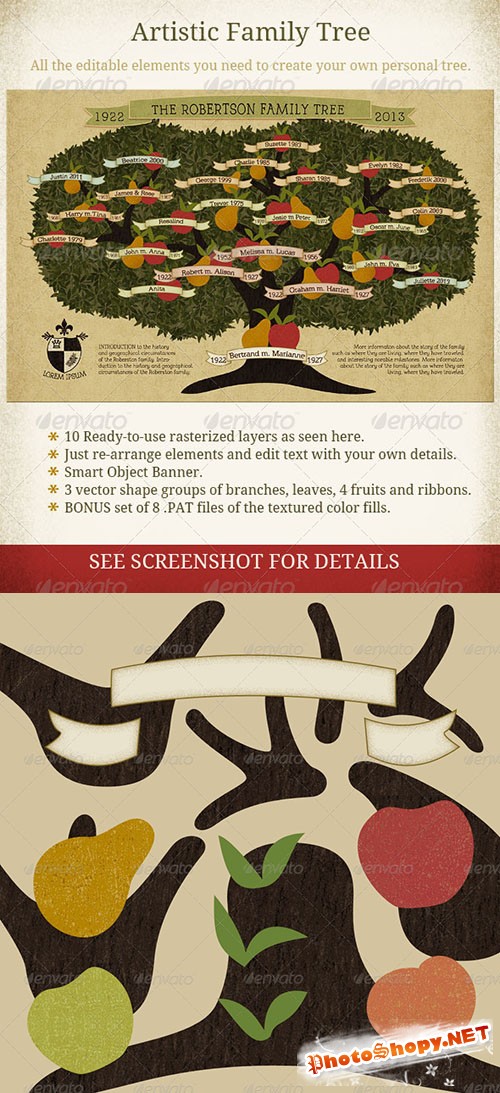 GraphicRiver - Family Tree Vintage Style 4767095