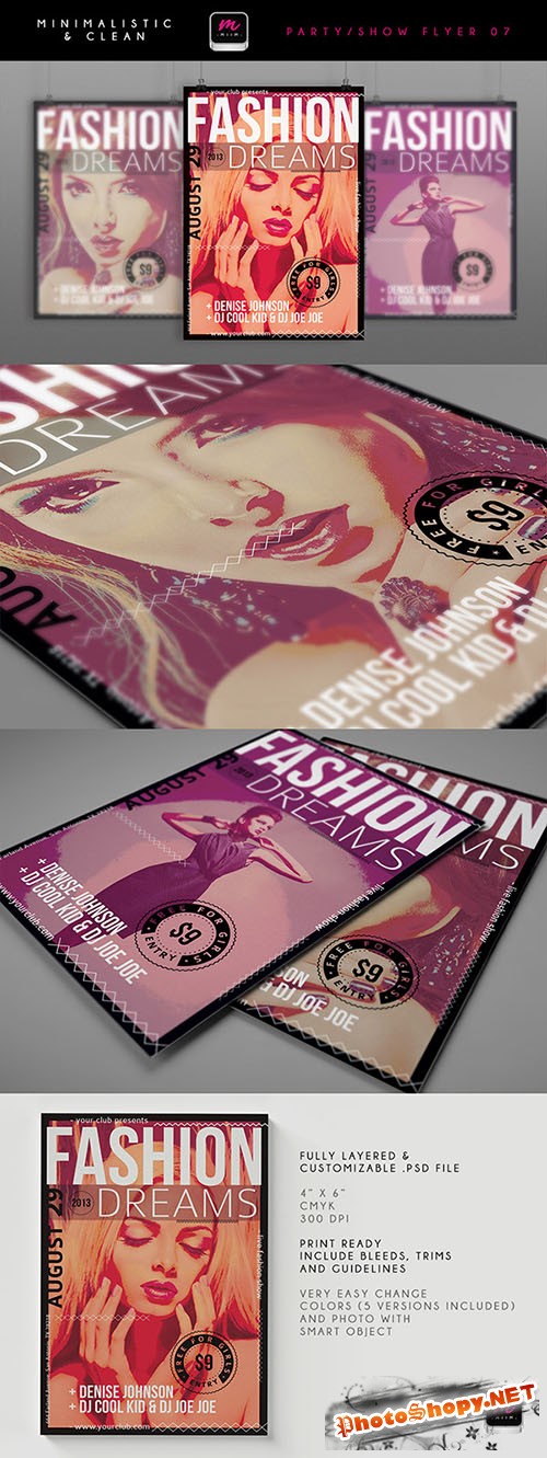 Fashion Dreams Flyer/Poster PSD Template #1