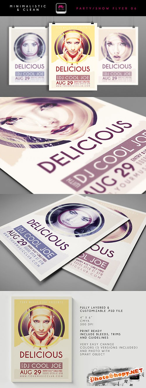 Delicious Minimalistic & Clean Flyer/Poster PSD Template
