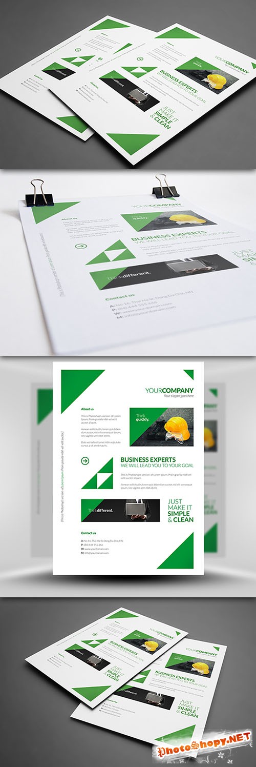 Clean Corporate A4 Flyer/Poster PSD Template