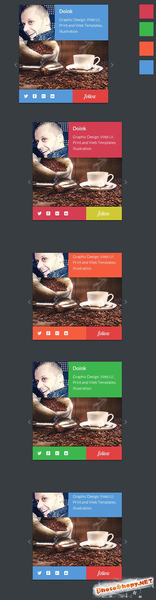 Designtnt - Flat Portfolio Widgets
