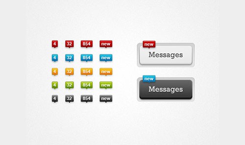 Minimalist Notification Tool Tips PSD Template