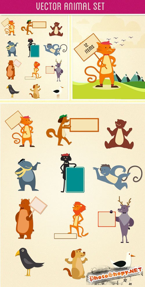 Designtnt - Animals Vector Set 2