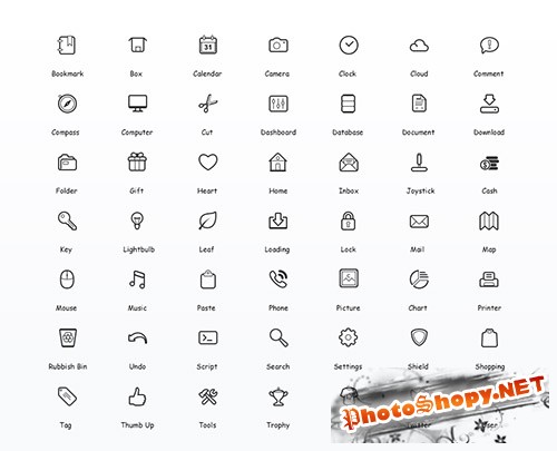50 Simplicity Vector Icons Set