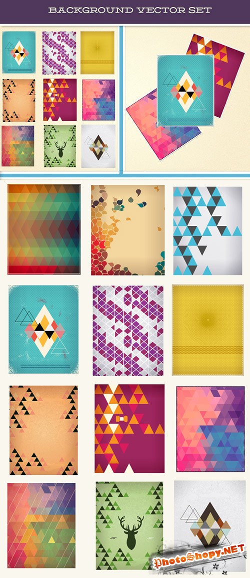 Designtnt - Backgrounds Vector Set 2